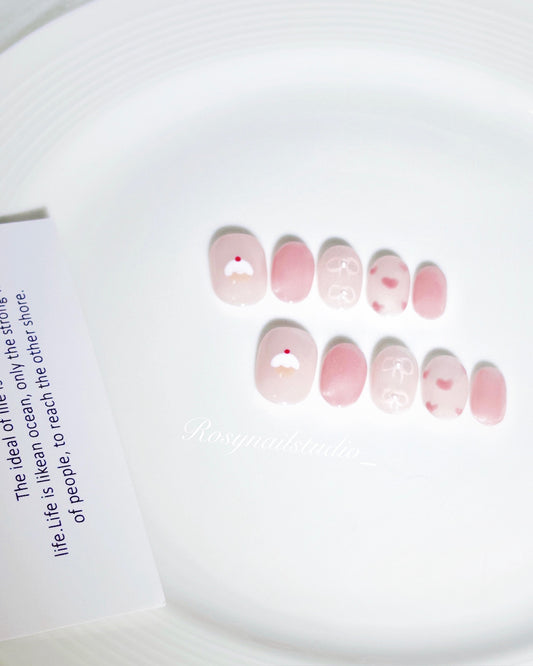 Blush Whisper 腮紅暈染韓系穿戴甲 Rosy Nails 香港