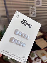 Silver Gleam 銀色閃光韓系穿戴甲 Rosy Nails 香港