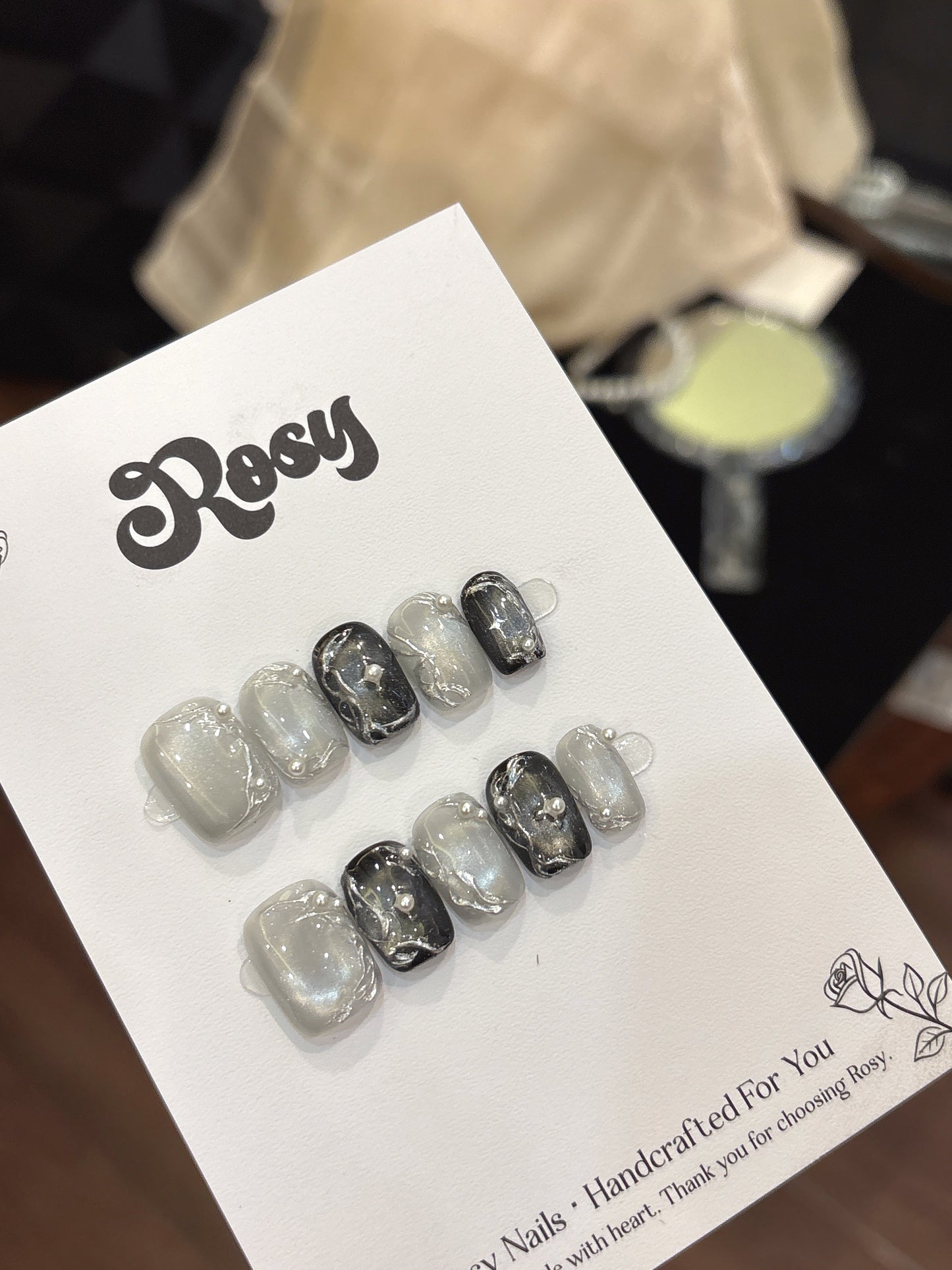 Black & Silver Marble Glow