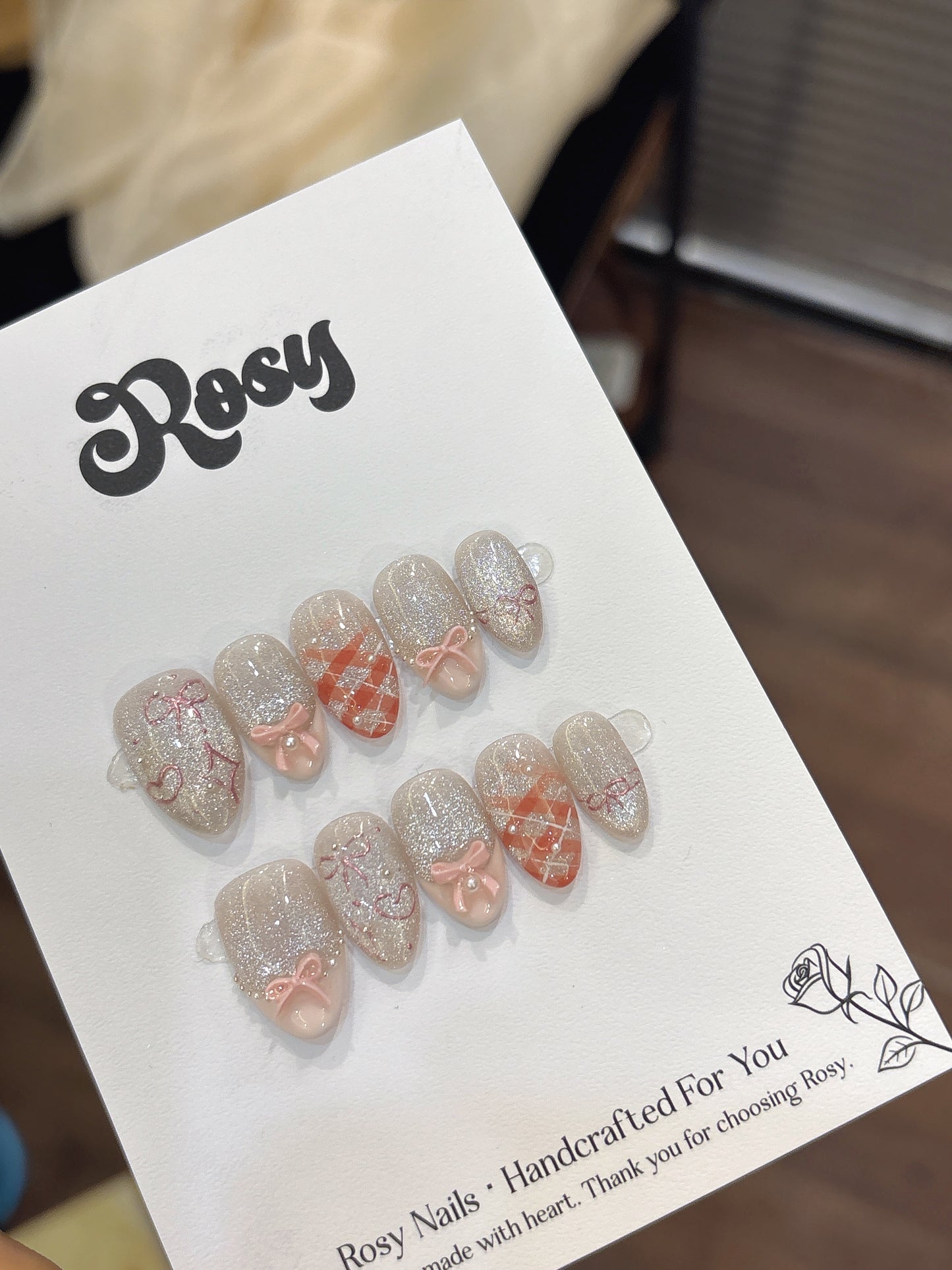 Blush Ribbon Sparkle