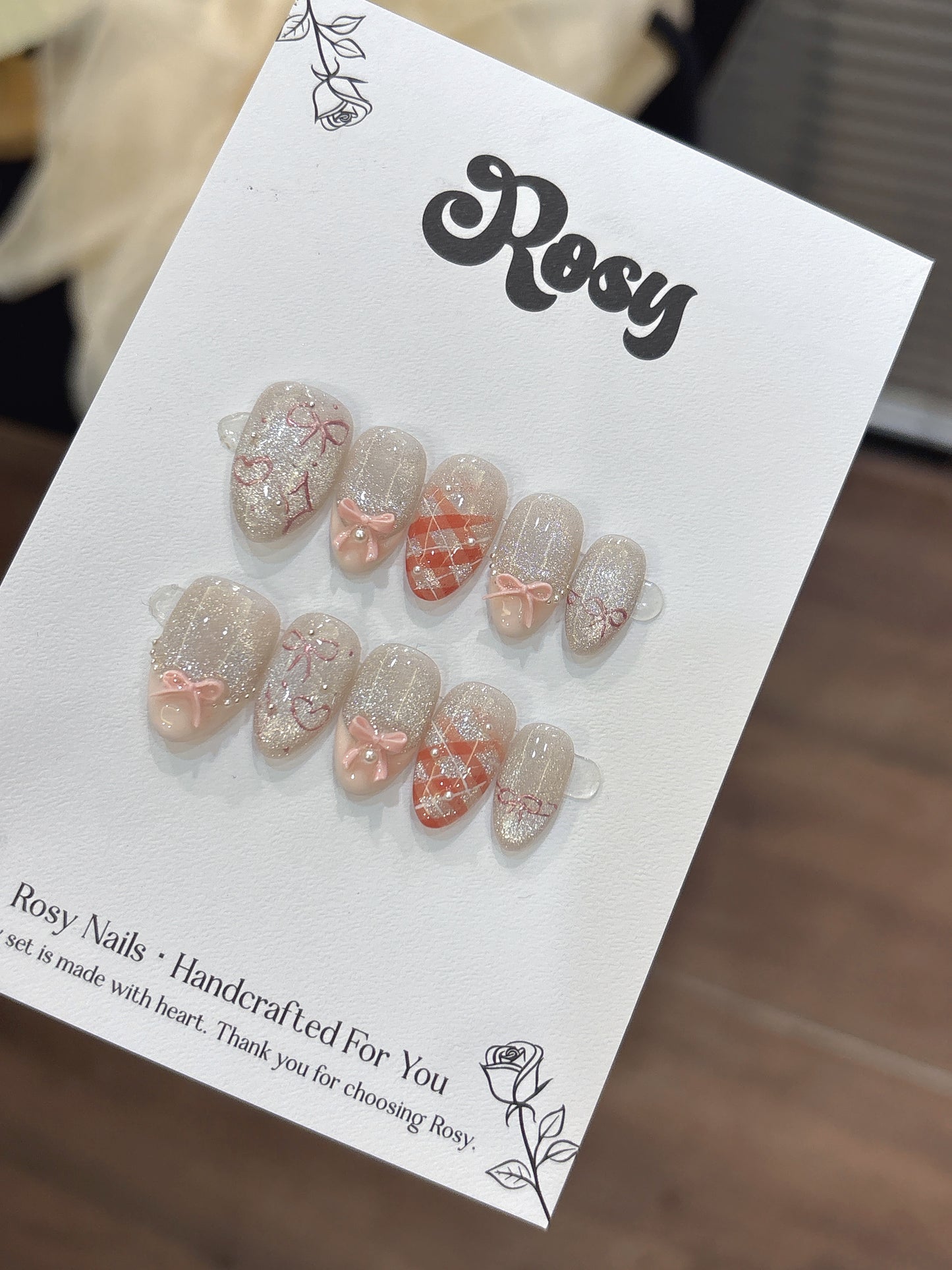 Blush Ribbon Sparkle