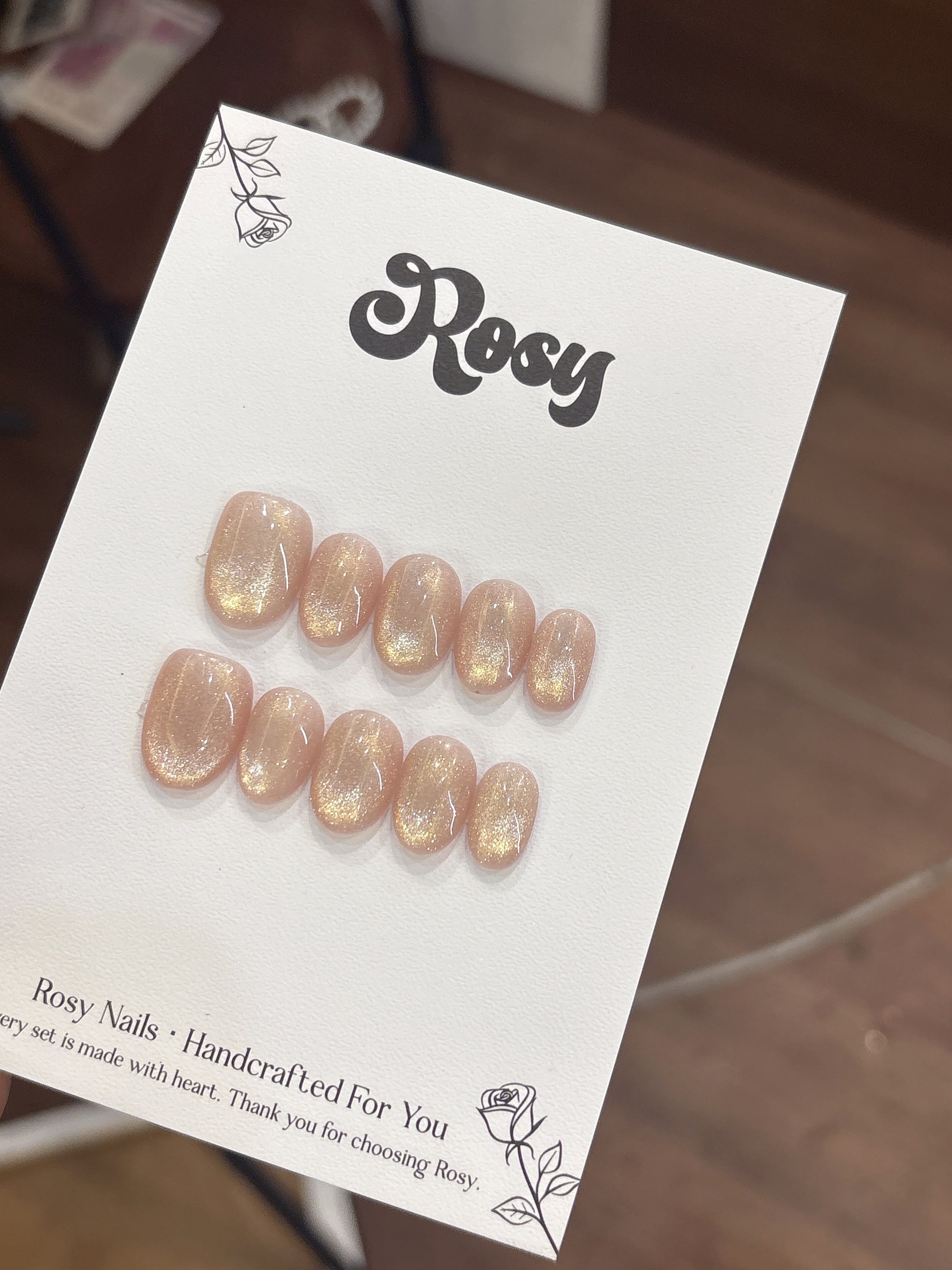 Blush Veil 腮紅薄紗韓系穿戴甲 Rosy Nails 香港