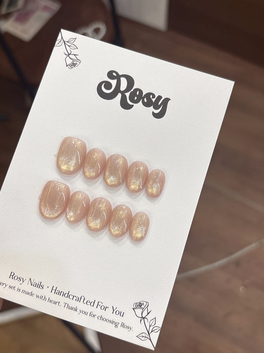 Blush Veil 腮紅薄紗韓系穿戴甲 Rosy Nails 香港