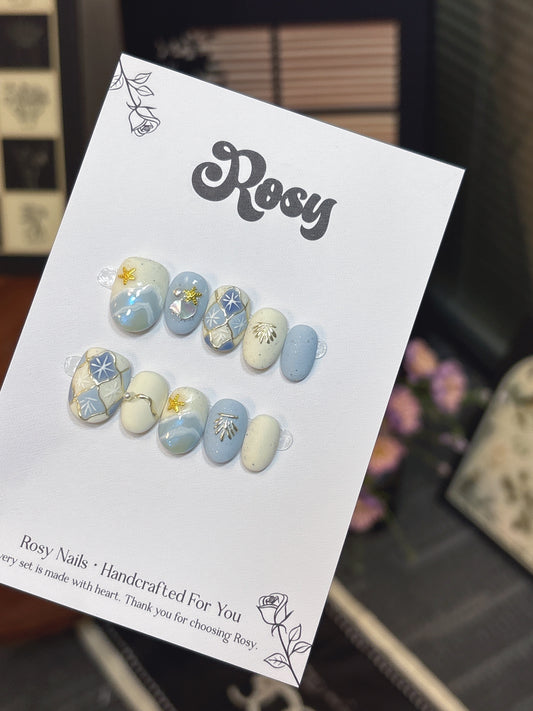 Ocean Star Mosaic 海洋星空韓系穿戴甲 Rosy Nails 香港