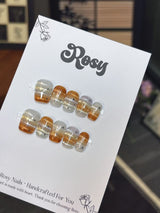 Amber Star Glow 琥珀星光韓系穿戴甲 Rosy Nails 香港