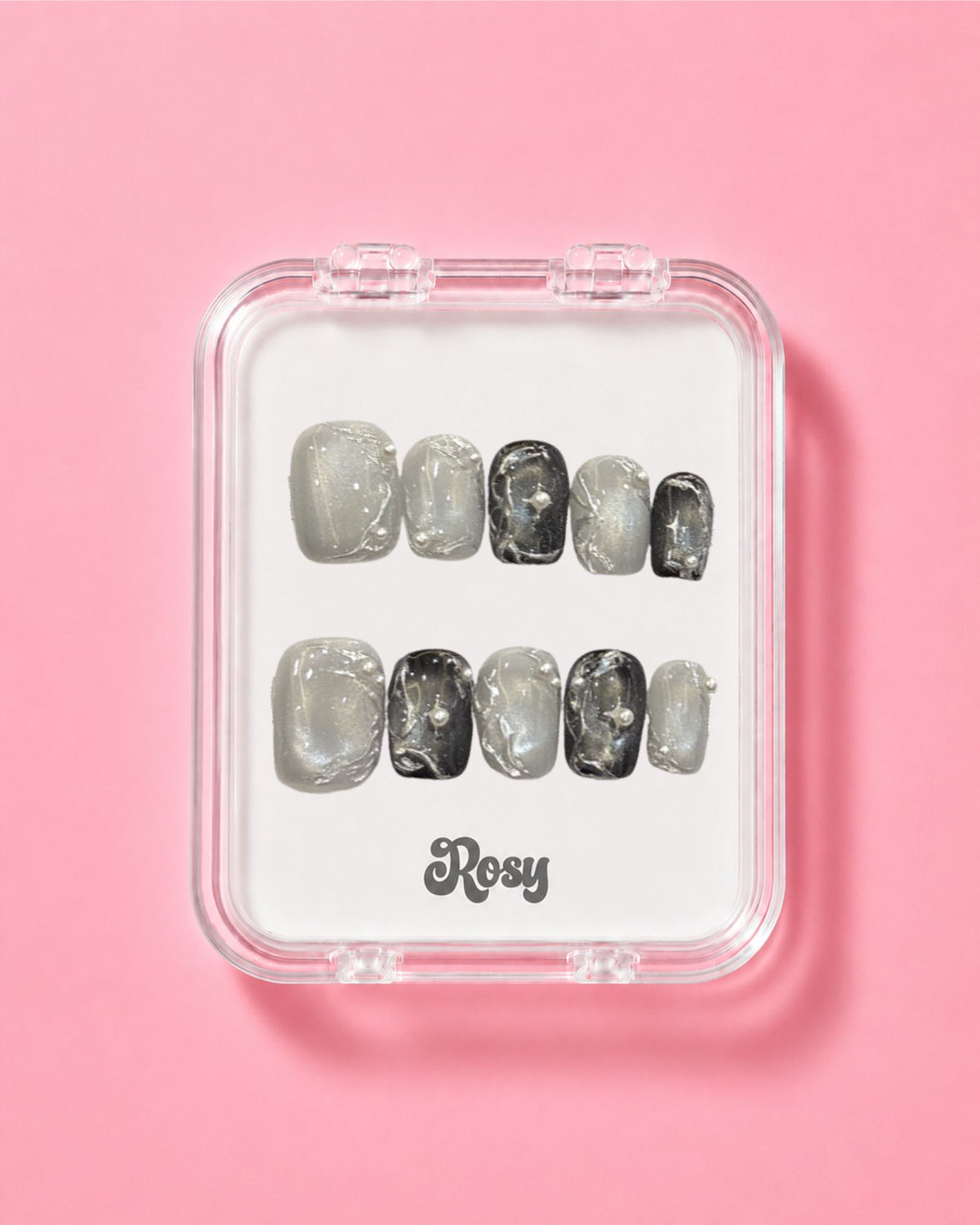 Black & Silver Marble Glow