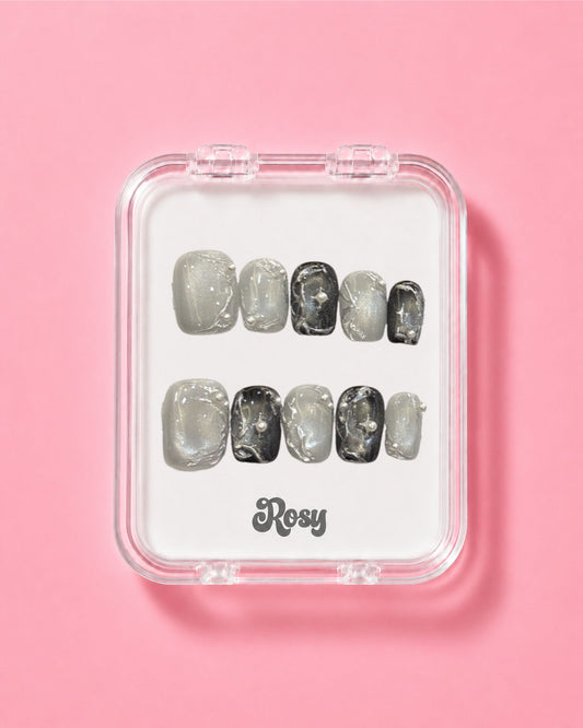 Black & Silver Marble Glow