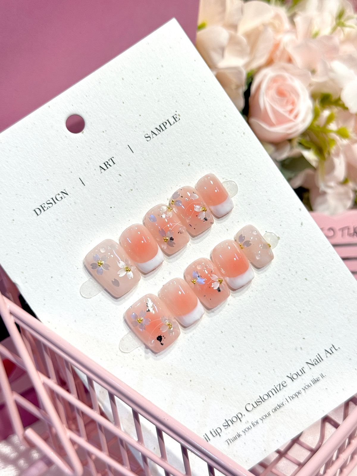 Peach Blossom 桃花粉韓系穿戴甲 Rosy Nails 香港