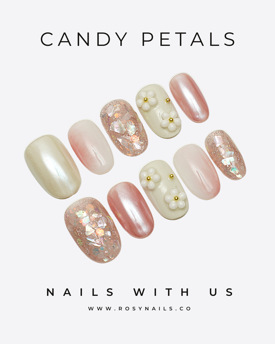 Candy Petals 糖果花瓣韓系穿戴甲 Rosy Nails 香港