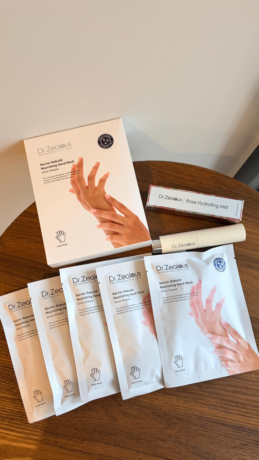 貴婦級Spa滋潤手膜x5對+玫瑰精華水噴霧 〈新春set〉